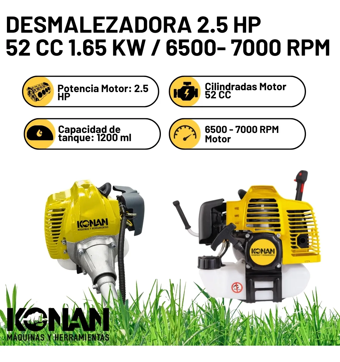 DESMALEZADORA KONAN 52CC 2.5HP #KDE/52P — miniatura 2
