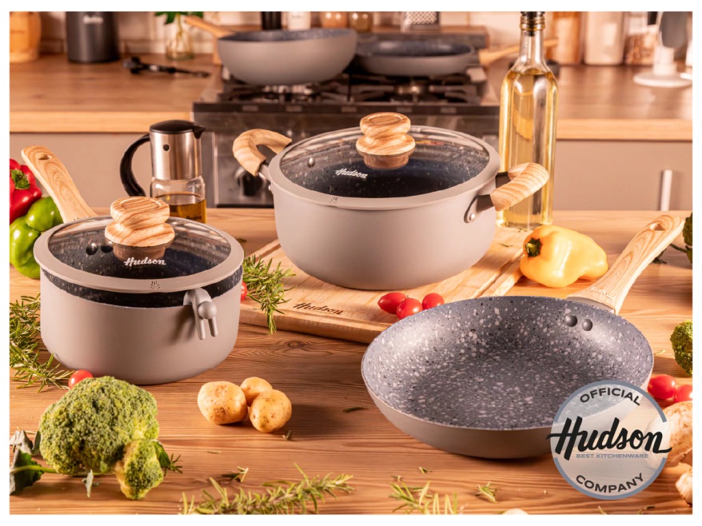 BATERIA DE COCINA HUDSON GRANITO ANTIADHE GRS01 — miniatura 2