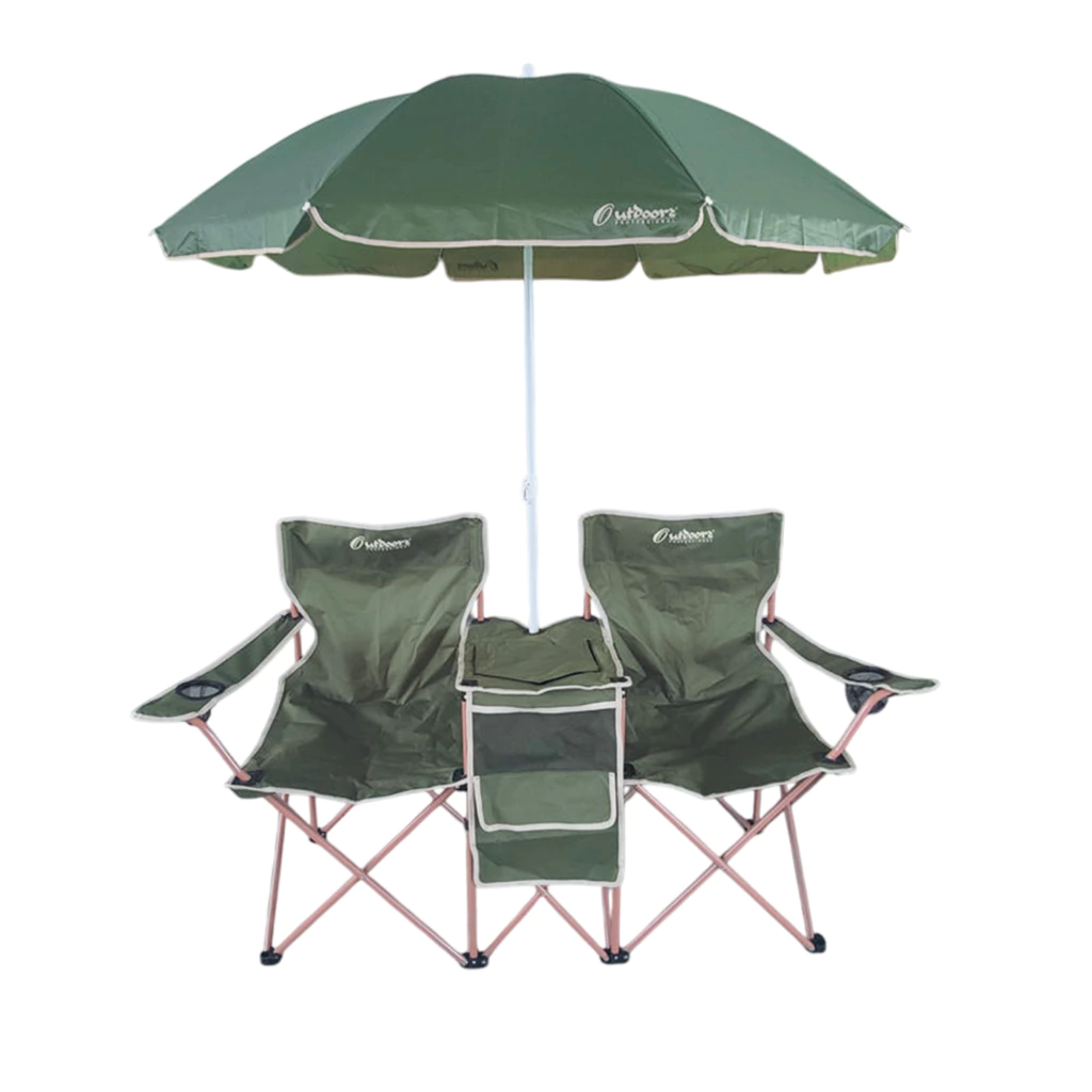 SET DE SILLAS CON COOLER Y SOMBRILLA OUTDOORS — miniatura 2